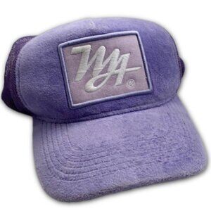 Majoy Logo Trucker Cap Hat in Bright Lavender Purple with Adjustable Strap